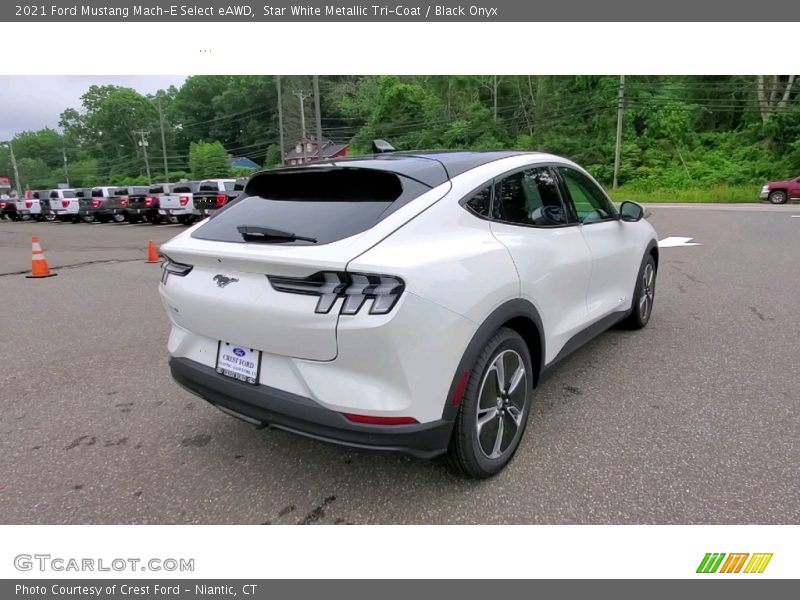 Star White Metallic Tri-Coat / Black Onyx 2021 Ford Mustang Mach-E Select eAWD
