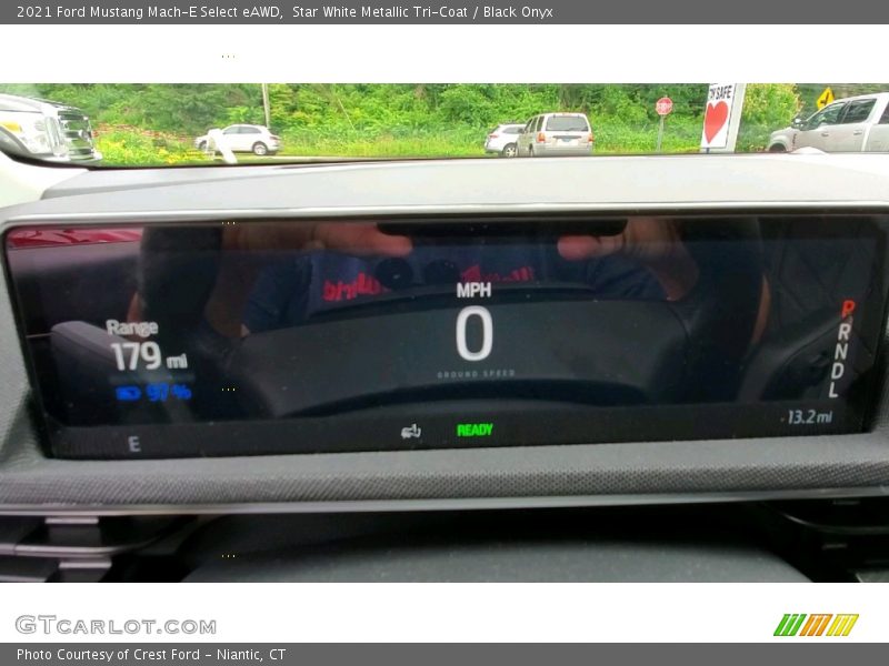 Star White Metallic Tri-Coat / Black Onyx 2021 Ford Mustang Mach-E Select eAWD