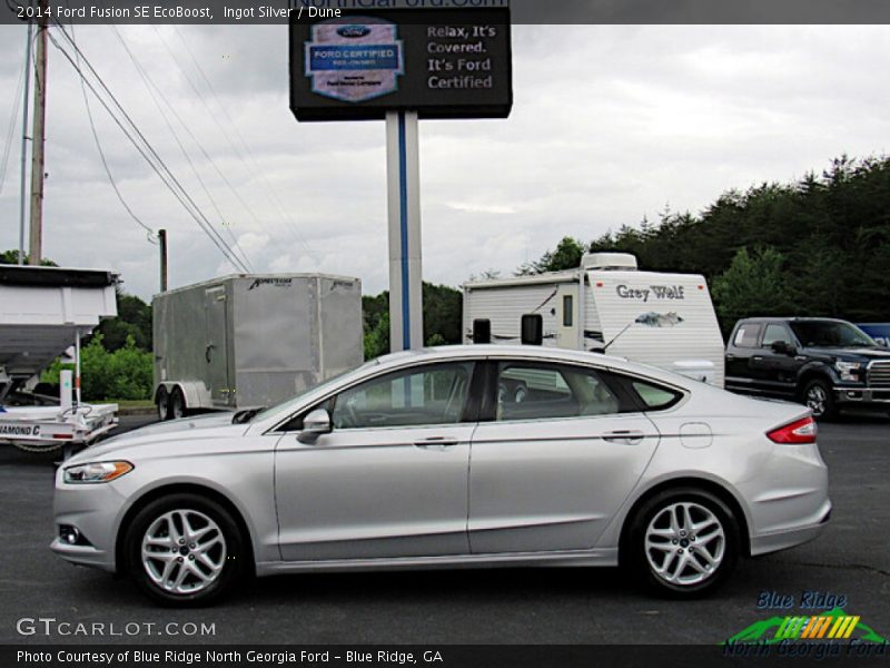 Ingot Silver / Dune 2014 Ford Fusion SE EcoBoost