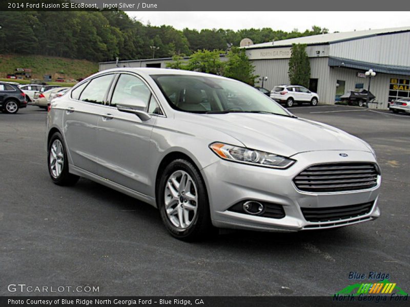 Ingot Silver / Dune 2014 Ford Fusion SE EcoBoost