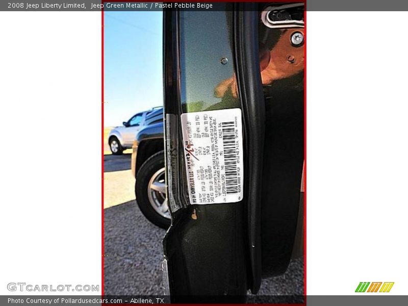 Jeep Green Metallic / Pastel Pebble Beige 2008 Jeep Liberty Limited