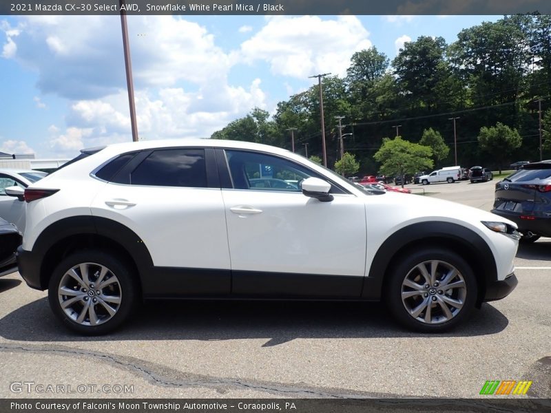 Snowflake White Pearl Mica / Black 2021 Mazda CX-30 Select AWD