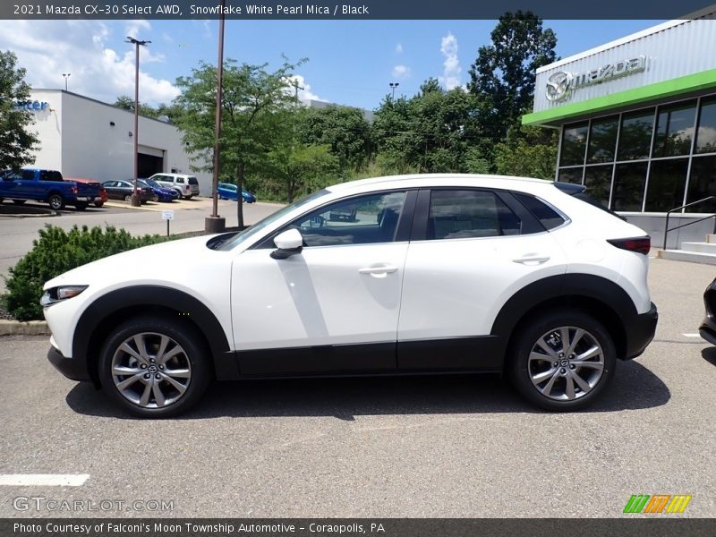Snowflake White Pearl Mica / Black 2021 Mazda CX-30 Select AWD