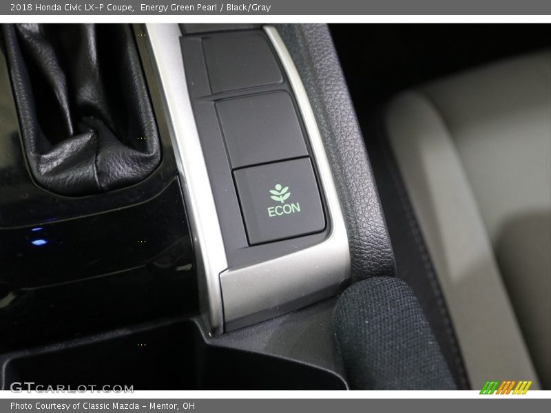 Energy Green Pearl / Black/Gray 2018 Honda Civic LX-P Coupe