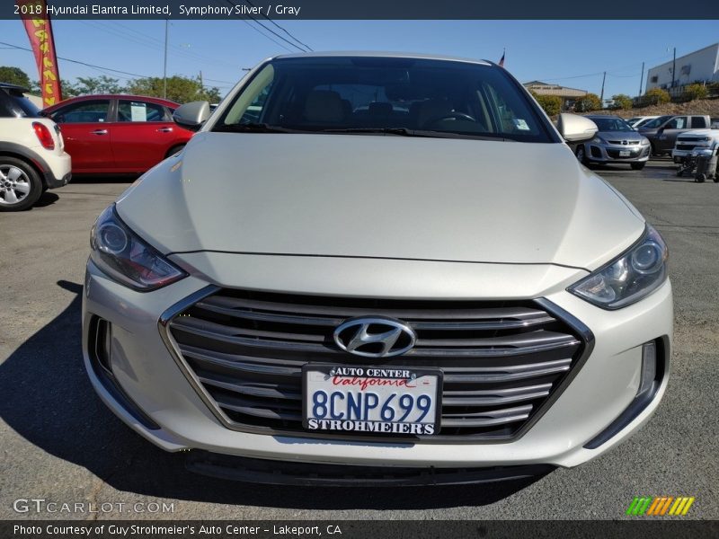 Symphony Silver / Gray 2018 Hyundai Elantra Limited