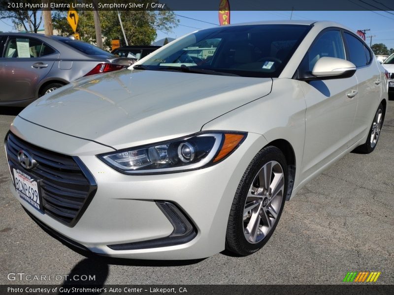 Symphony Silver / Gray 2018 Hyundai Elantra Limited