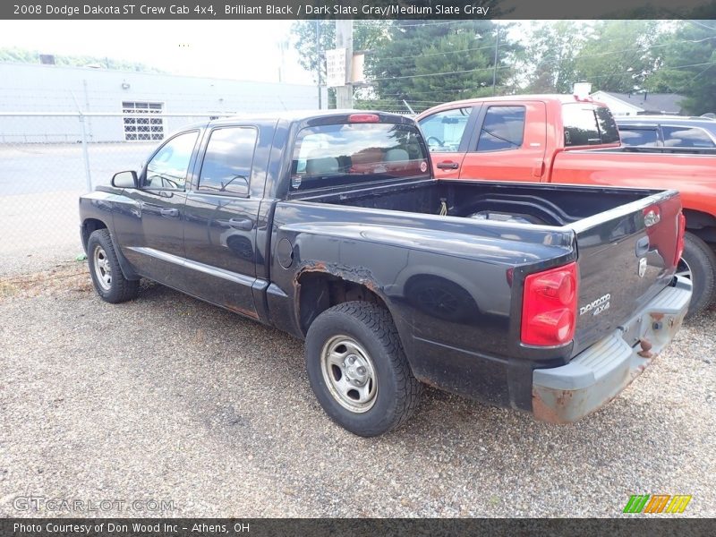 Brilliant Black / Dark Slate Gray/Medium Slate Gray 2008 Dodge Dakota ST Crew Cab 4x4