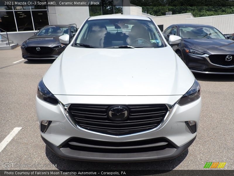 Ceramic Metallic / Black 2021 Mazda CX-3 Sport AWD
