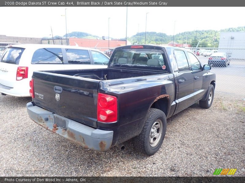 Brilliant Black / Dark Slate Gray/Medium Slate Gray 2008 Dodge Dakota ST Crew Cab 4x4