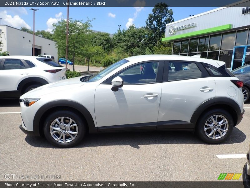 Ceramic Metallic / Black 2021 Mazda CX-3 Sport AWD