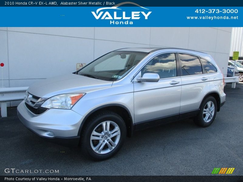 Alabaster Silver Metallic / Black 2010 Honda CR-V EX-L AWD