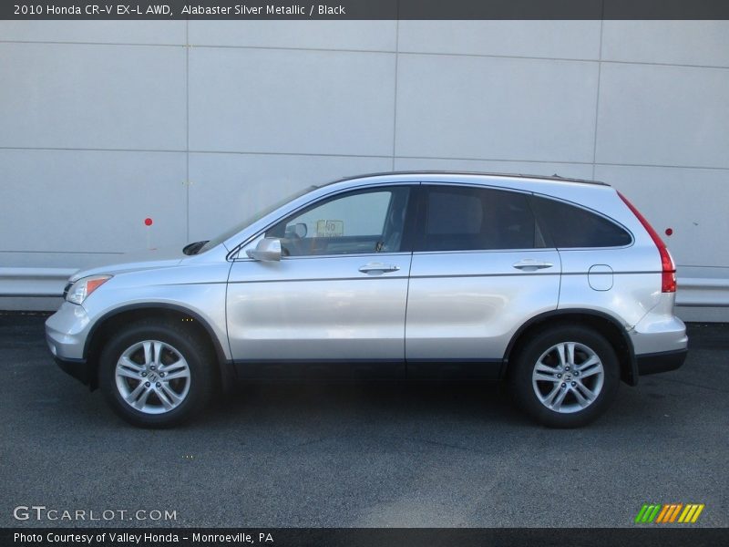 Alabaster Silver Metallic / Black 2010 Honda CR-V EX-L AWD