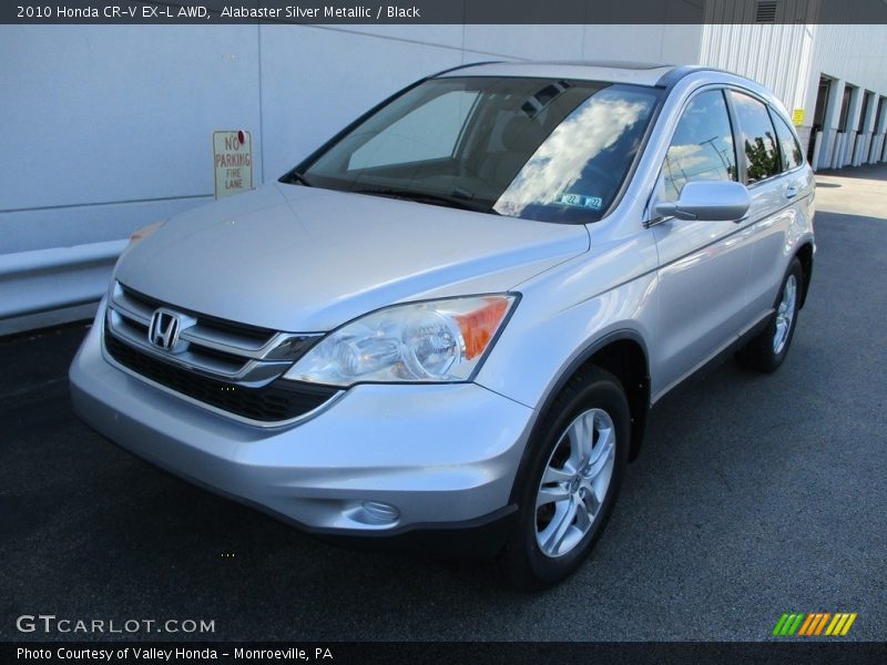 Alabaster Silver Metallic / Black 2010 Honda CR-V EX-L AWD