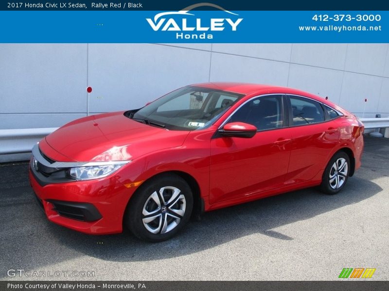 Rallye Red / Black 2017 Honda Civic LX Sedan