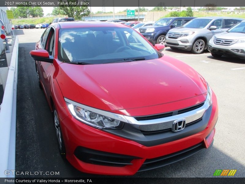Rallye Red / Black 2017 Honda Civic LX Sedan