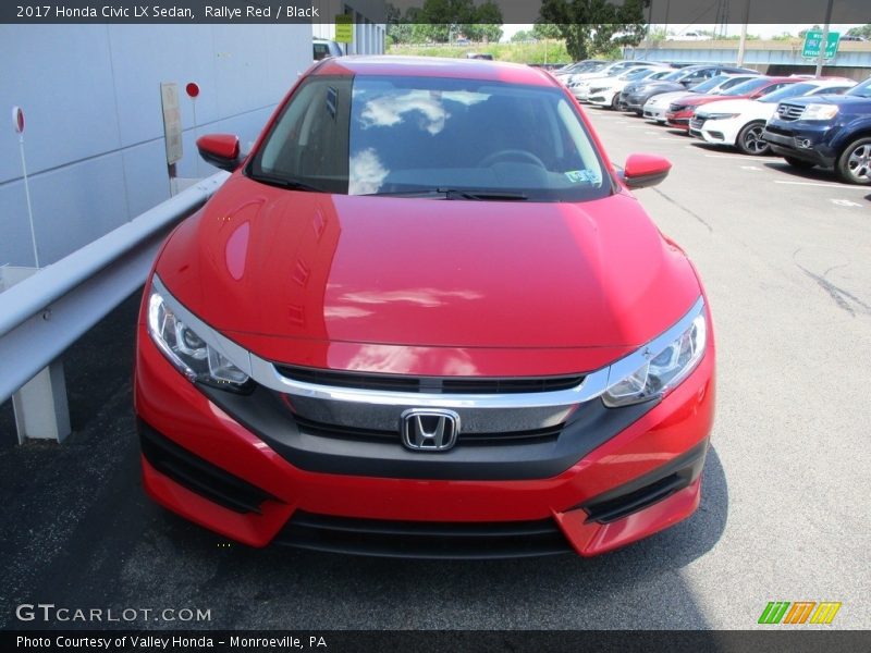 Rallye Red / Black 2017 Honda Civic LX Sedan
