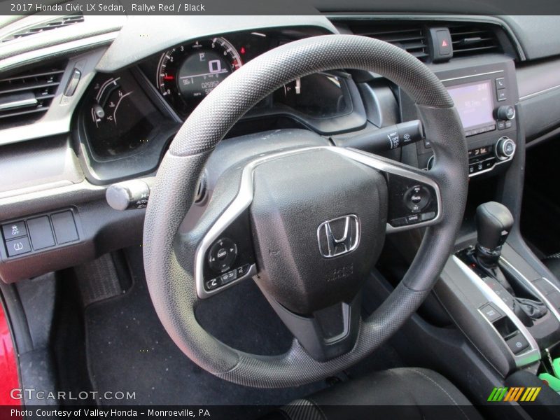 Rallye Red / Black 2017 Honda Civic LX Sedan