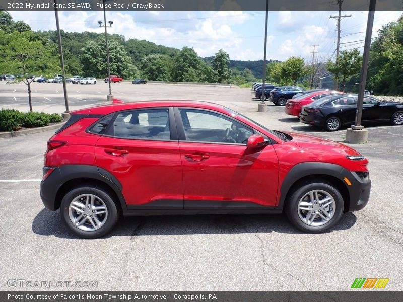 Pulse Red / Gray/Black 2022 Hyundai Kona SE AWD