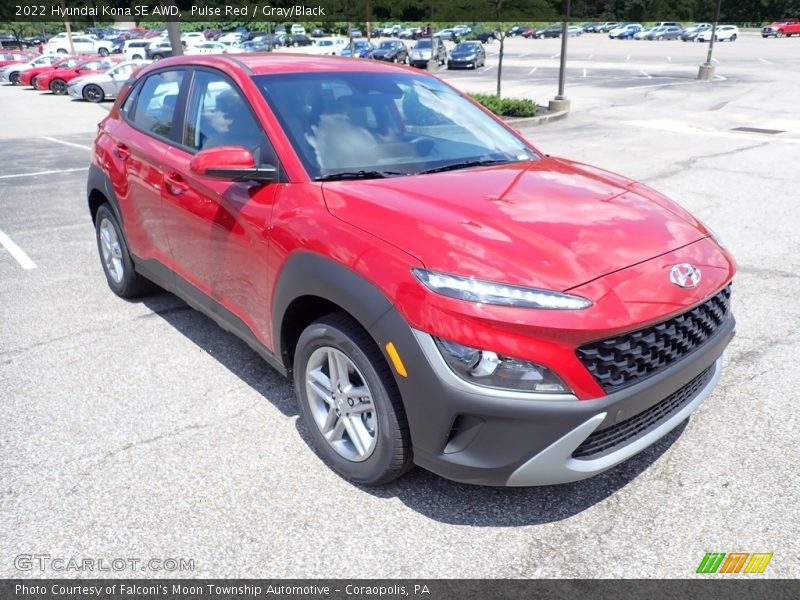 Pulse Red / Gray/Black 2022 Hyundai Kona SE AWD