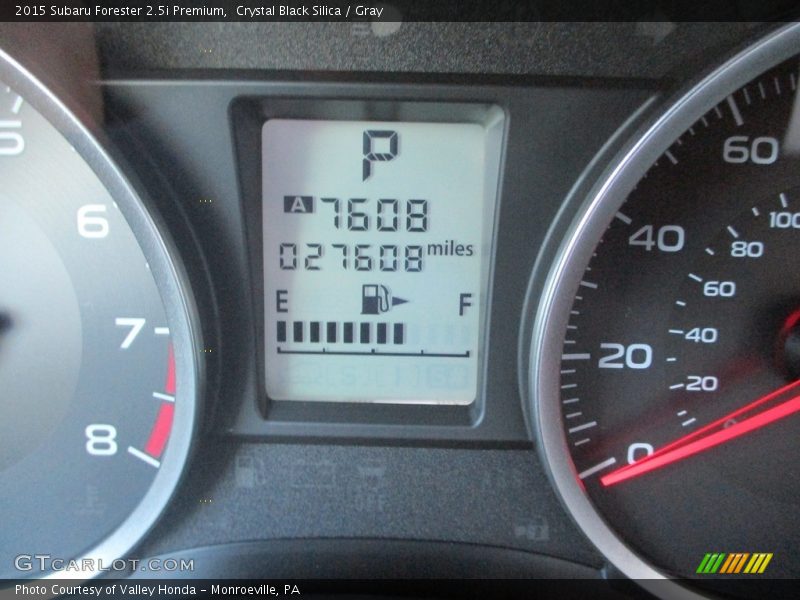 Crystal Black Silica / Gray 2015 Subaru Forester 2.5i Premium