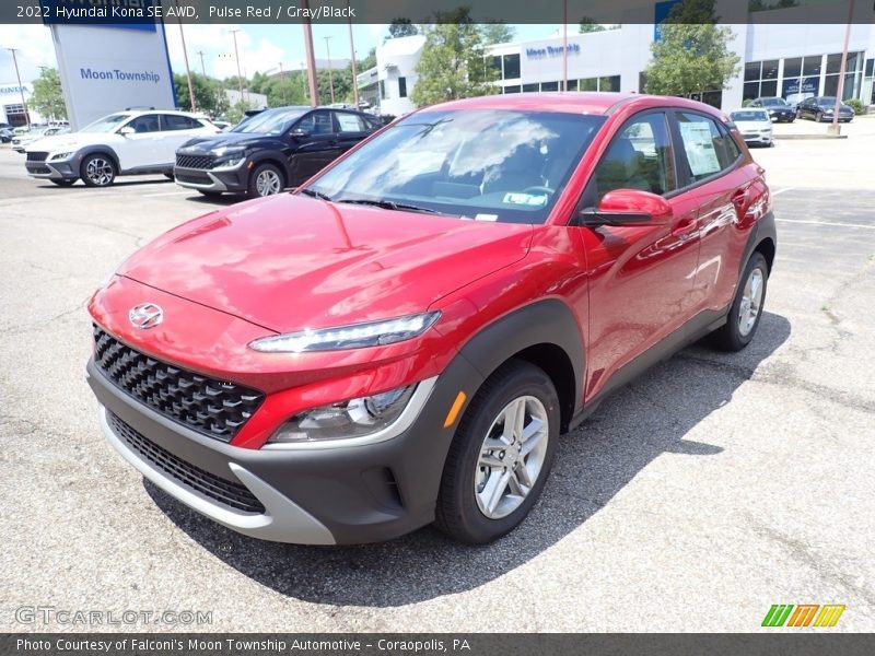 Pulse Red / Gray/Black 2022 Hyundai Kona SE AWD