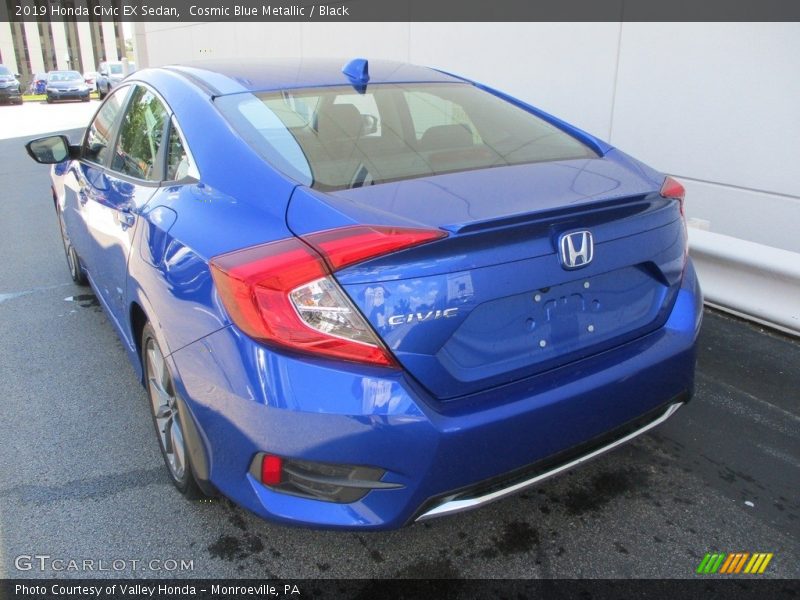Cosmic Blue Metallic / Black 2019 Honda Civic EX Sedan