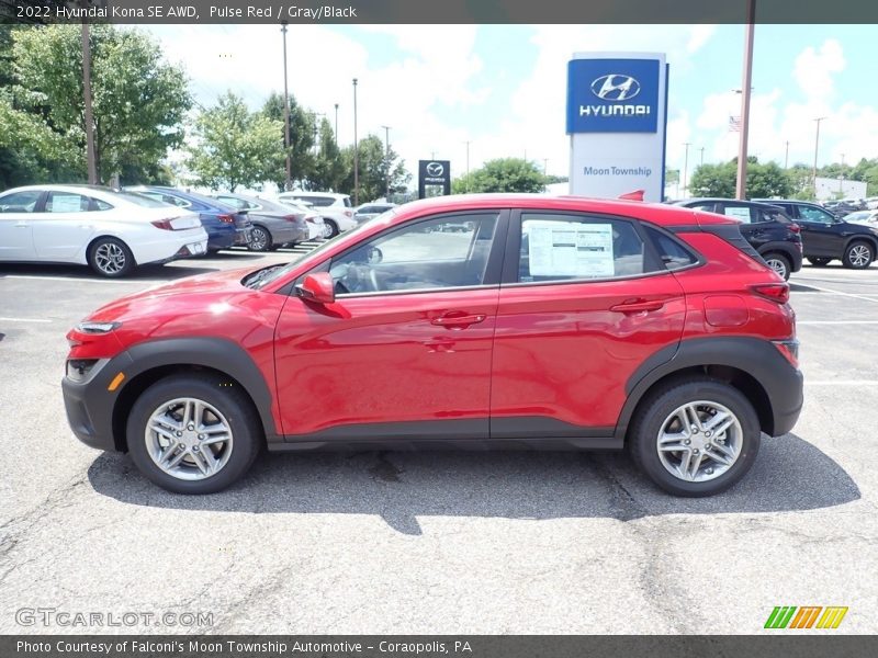 Pulse Red / Gray/Black 2022 Hyundai Kona SE AWD