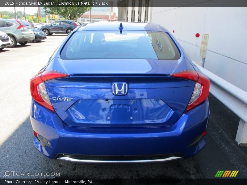 Cosmic Blue Metallic / Black 2019 Honda Civic EX Sedan