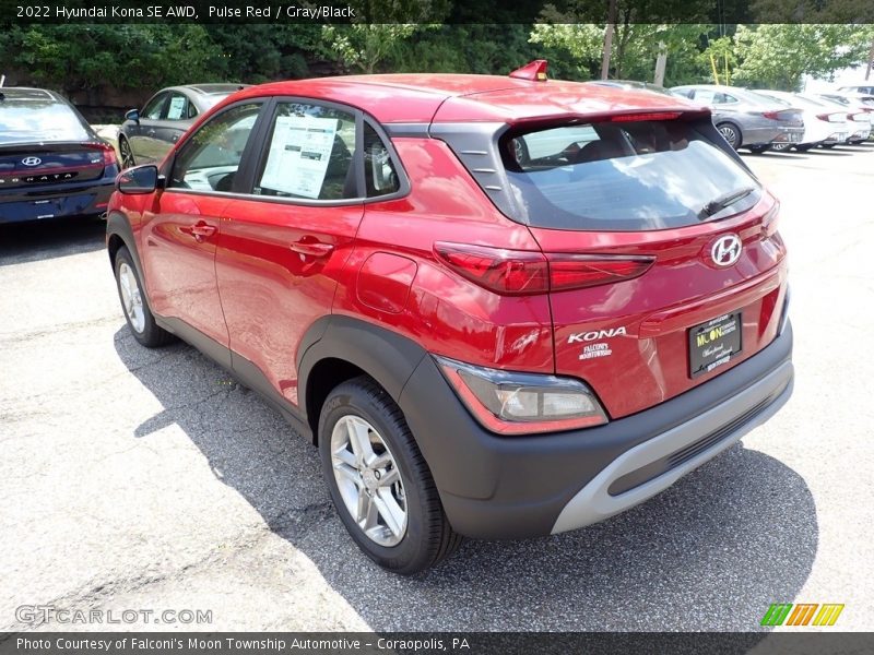 Pulse Red / Gray/Black 2022 Hyundai Kona SE AWD