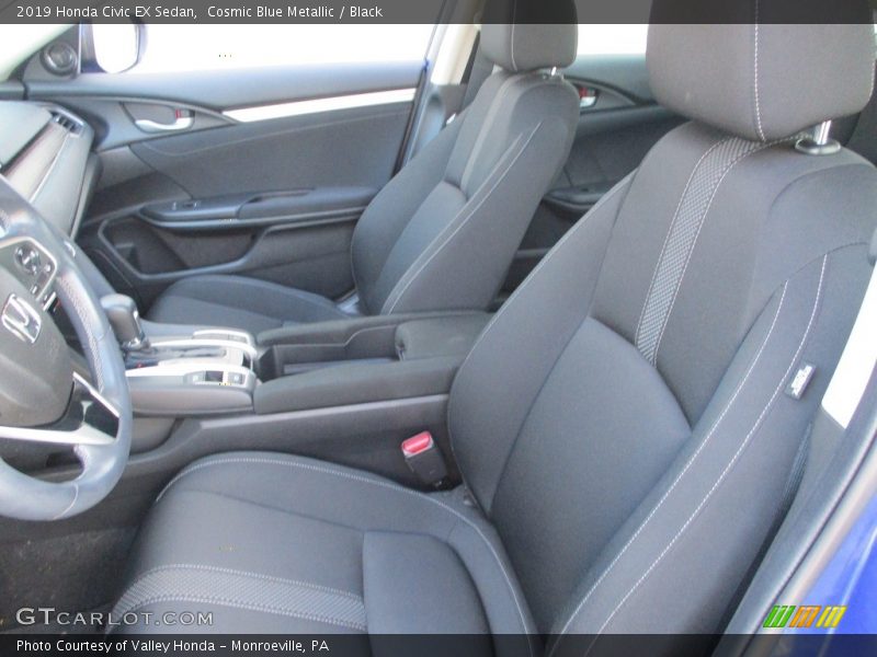Cosmic Blue Metallic / Black 2019 Honda Civic EX Sedan