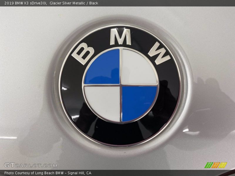 Glacier Silver Metallic / Black 2019 BMW X3 sDrive30i