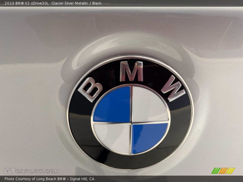 Glacier Silver Metallic / Black 2019 BMW X3 sDrive30i