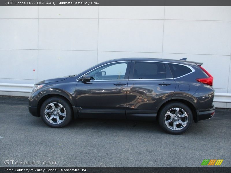Gunmetal Metallic / Gray 2018 Honda CR-V EX-L AWD