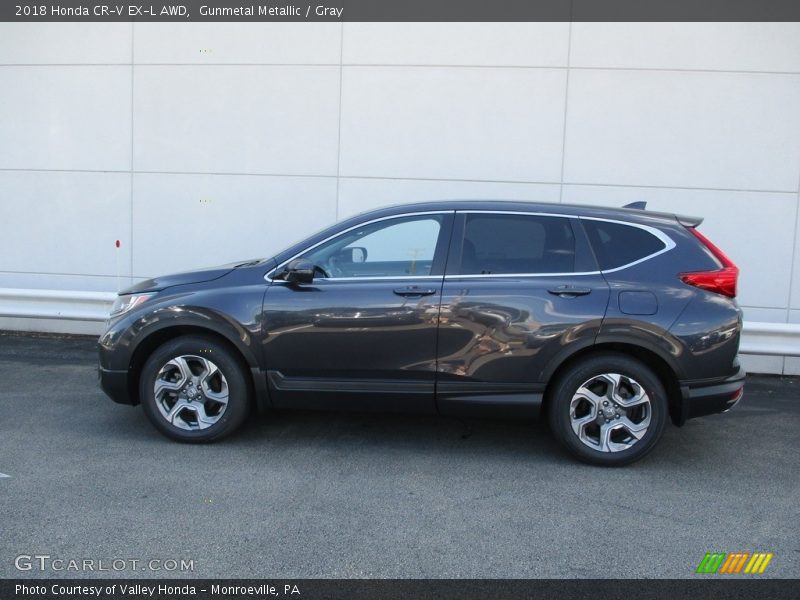 Gunmetal Metallic / Gray 2018 Honda CR-V EX-L AWD