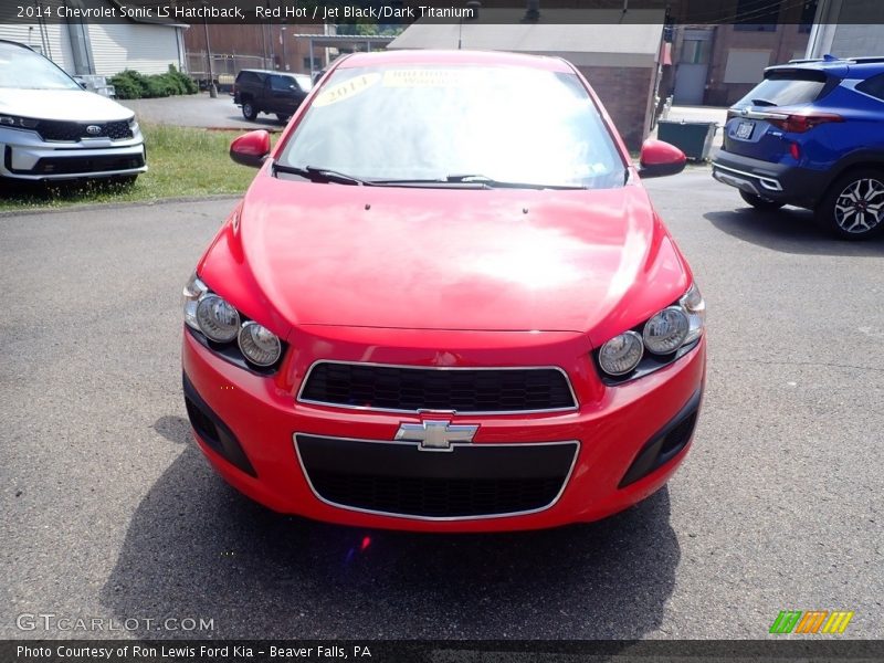 Red Hot / Jet Black/Dark Titanium 2014 Chevrolet Sonic LS Hatchback