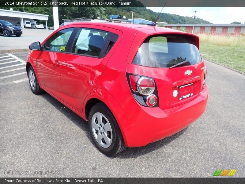Red Hot / Jet Black/Dark Titanium 2014 Chevrolet Sonic LS Hatchback