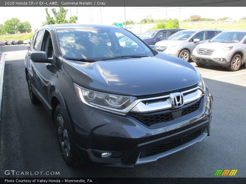 Gunmetal Metallic / Gray 2018 Honda CR-V EX-L AWD