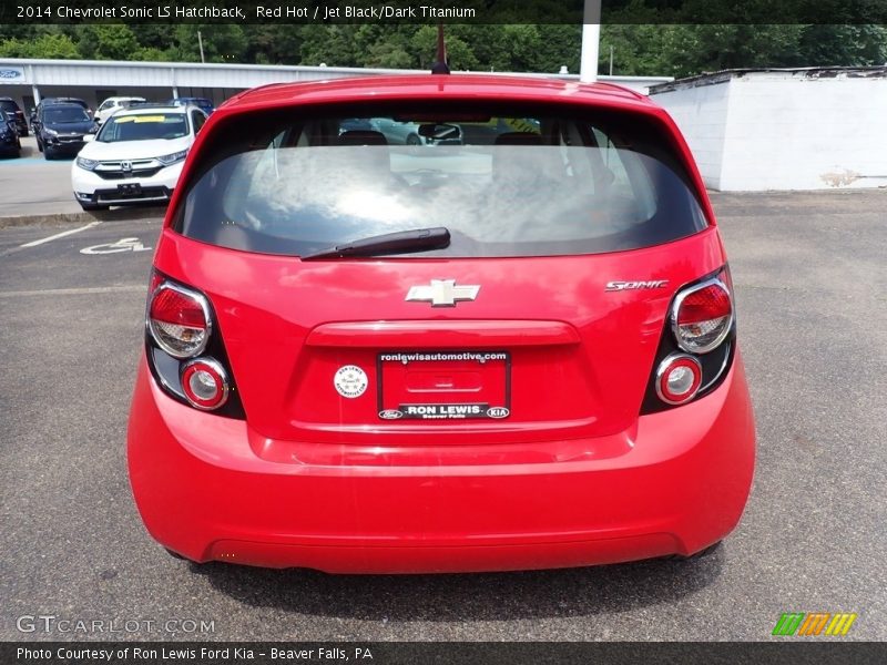 Red Hot / Jet Black/Dark Titanium 2014 Chevrolet Sonic LS Hatchback