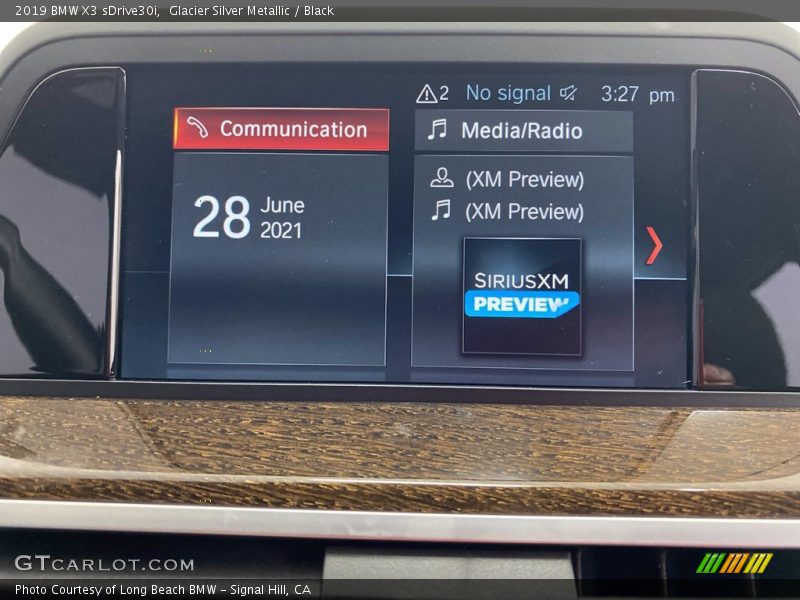 Glacier Silver Metallic / Black 2019 BMW X3 sDrive30i