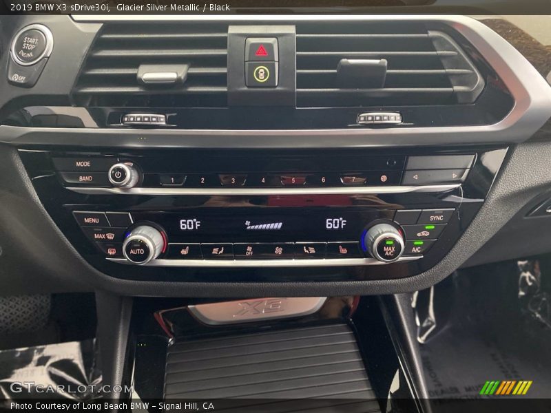 Glacier Silver Metallic / Black 2019 BMW X3 sDrive30i