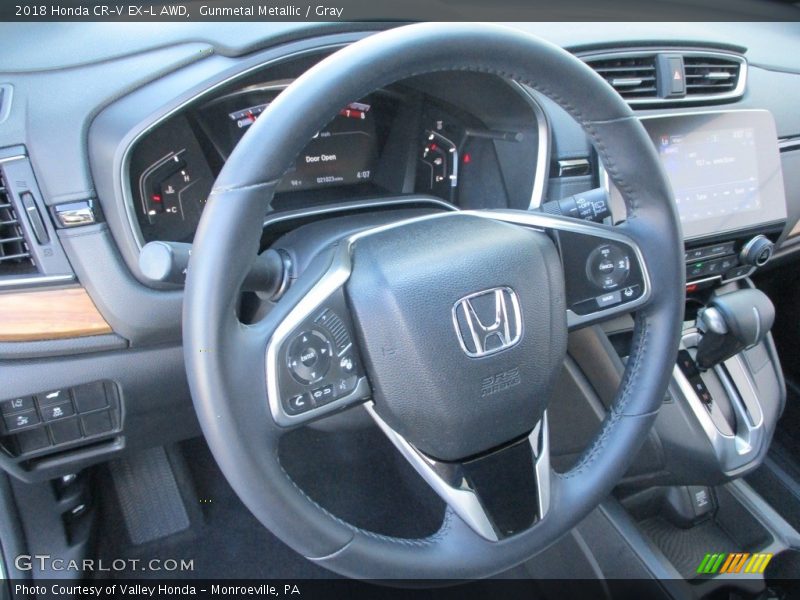 Gunmetal Metallic / Gray 2018 Honda CR-V EX-L AWD
