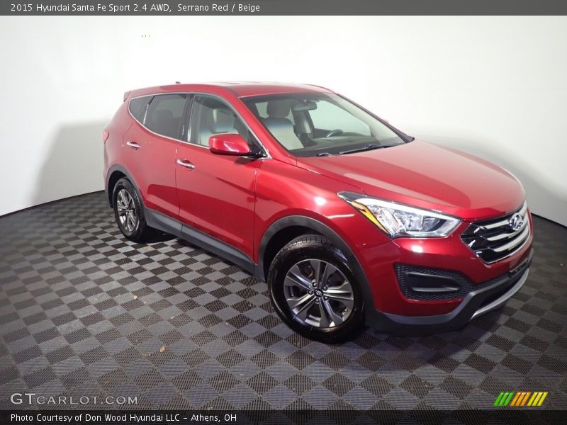 Serrano Red / Beige 2015 Hyundai Santa Fe Sport 2.4 AWD