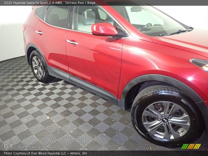 Serrano Red / Beige 2015 Hyundai Santa Fe Sport 2.4 AWD