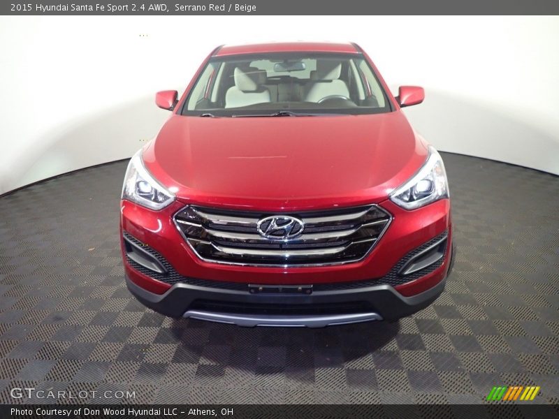 Serrano Red / Beige 2015 Hyundai Santa Fe Sport 2.4 AWD
