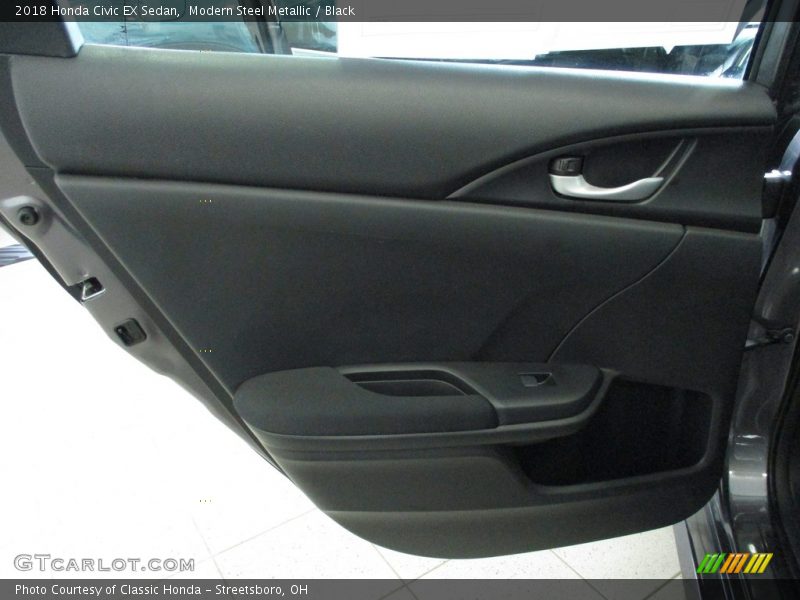 Modern Steel Metallic / Black 2018 Honda Civic EX Sedan
