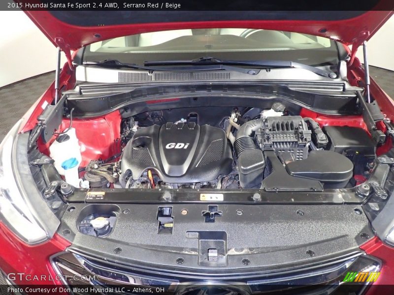 Serrano Red / Beige 2015 Hyundai Santa Fe Sport 2.4 AWD