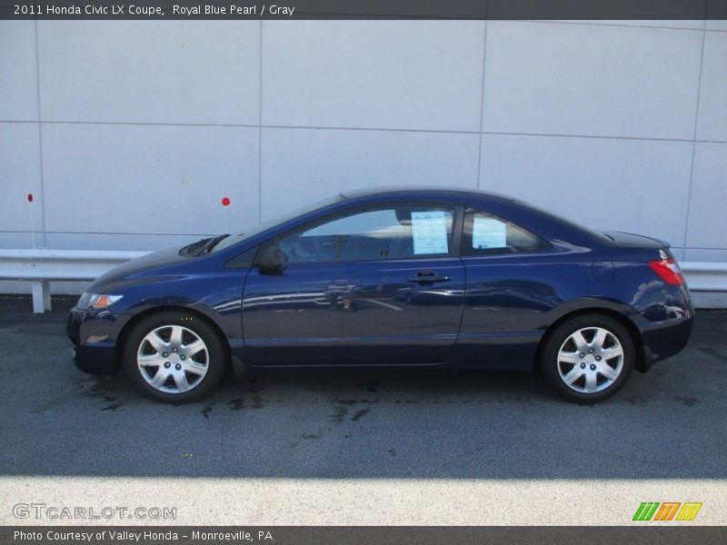 Royal Blue Pearl / Gray 2011 Honda Civic LX Coupe
