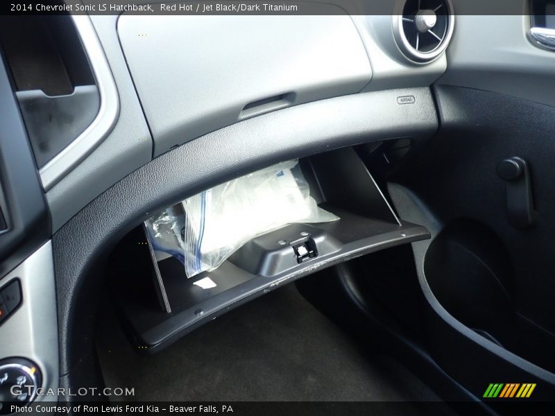 Red Hot / Jet Black/Dark Titanium 2014 Chevrolet Sonic LS Hatchback