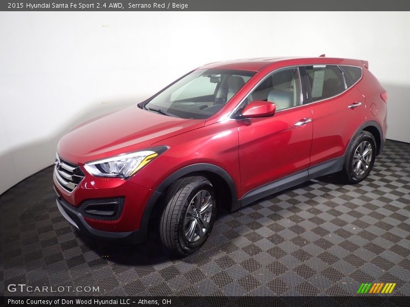 Serrano Red / Beige 2015 Hyundai Santa Fe Sport 2.4 AWD