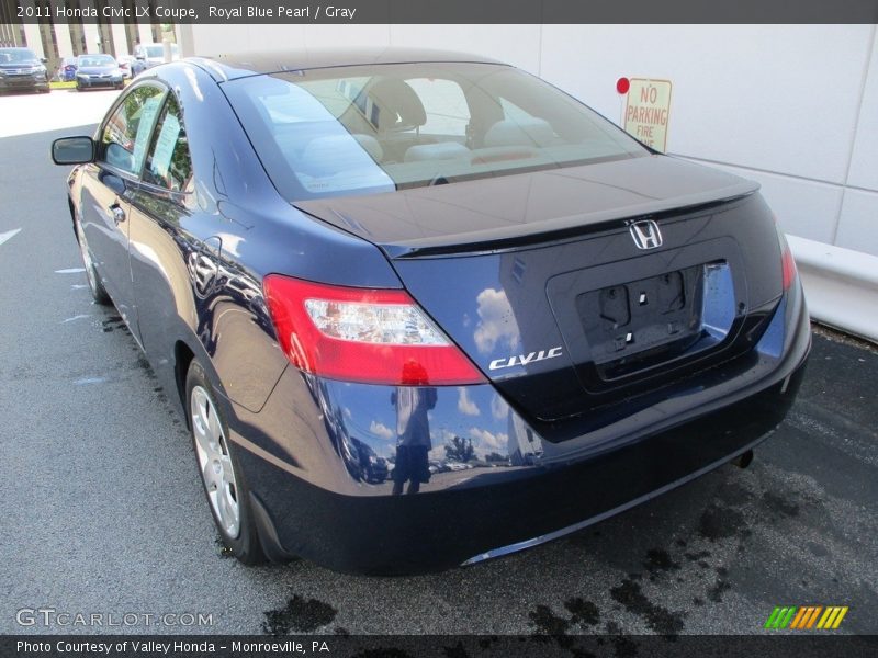 Royal Blue Pearl / Gray 2011 Honda Civic LX Coupe